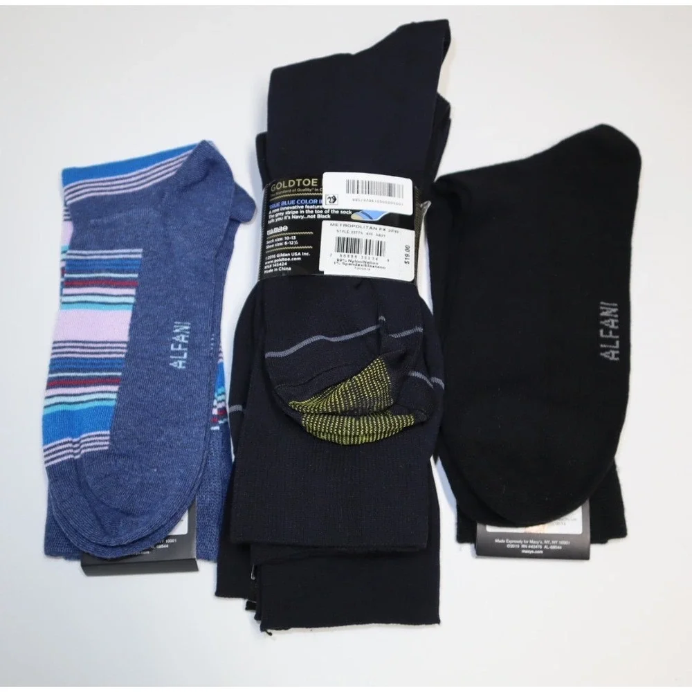 Gold Toe‎ Men's Dress Socks 3pack and 2 pairs of AlphaTech by Alfani Dress Socks